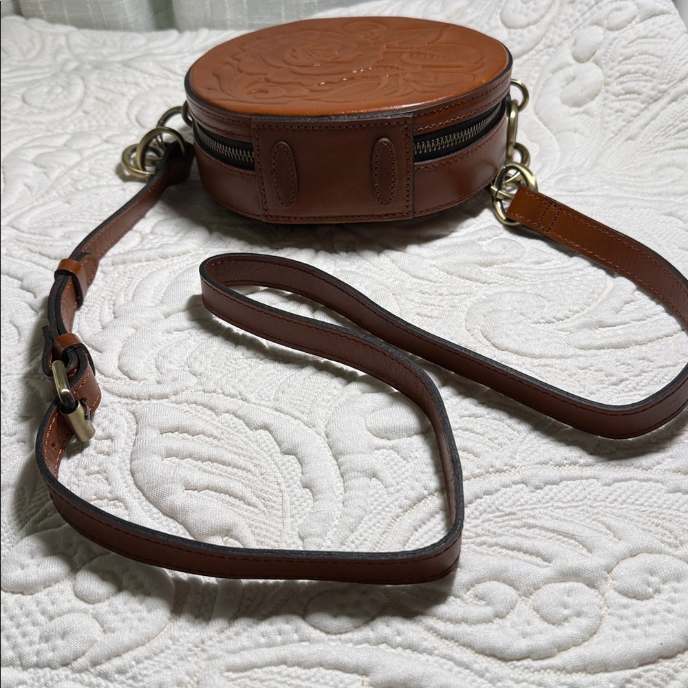 Patricia Nash Devonia Embossed Leather Round Bag - Picture 11 of 12